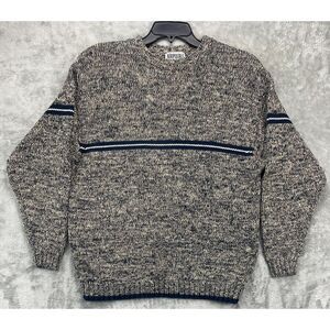 Aeropostale Men's Sweater Sz M Gray Knit Grandpa Winter Cottage Core Long Sleeve